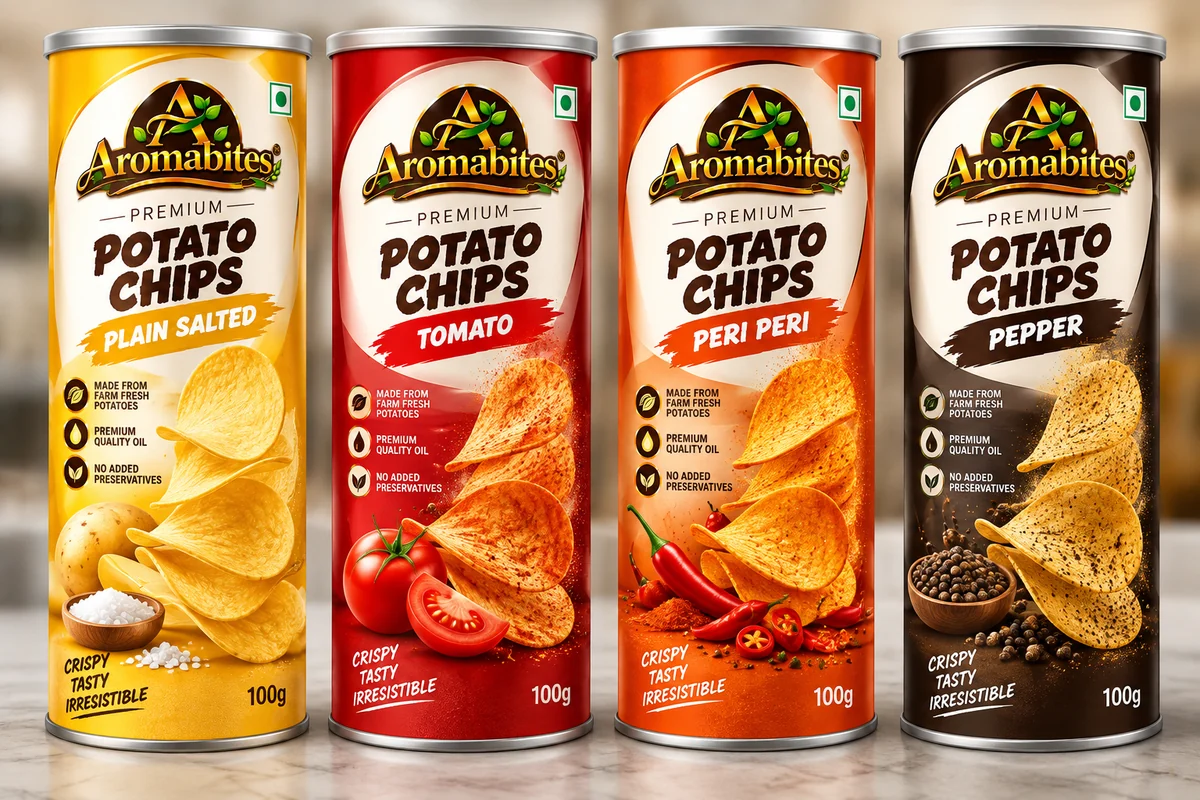 Potato Chips Can – 4 Flavours